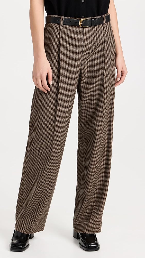 パンツ MEDI HOUNDSTOOTH STRAIGHT PANTS HOUNDSTOOTH STRAIGHT LEG PANTS - Anthracite grey | ZARA